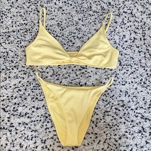 Yellow two piece bikini